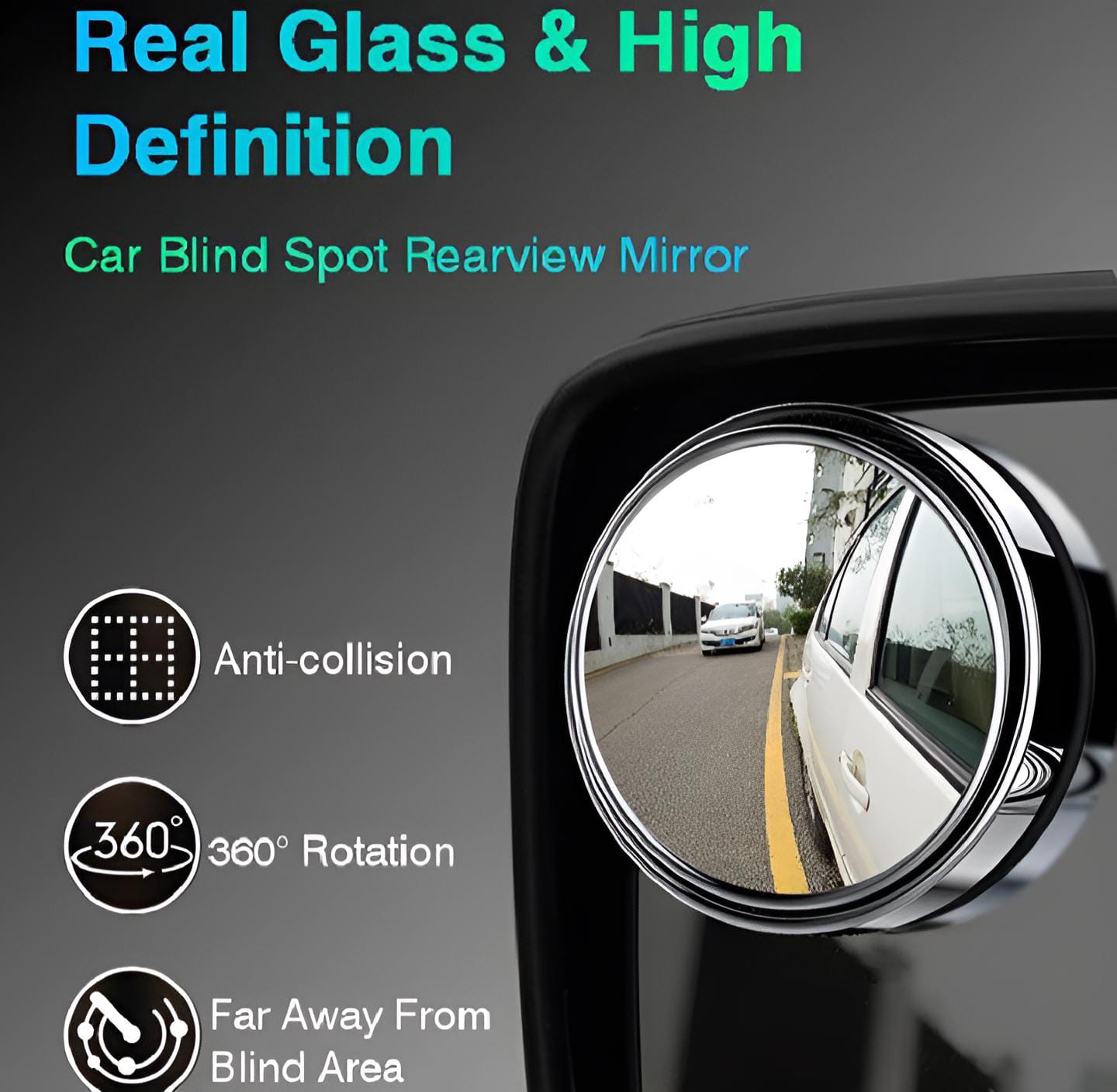 Blindspot Rearview Convex Mirror – 2pcs