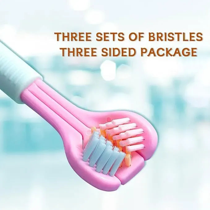 Three-Sided Ultra Soft Bristle Toothbrush  Pack of 2