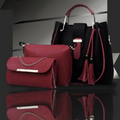 3-Piece Women’s Handbag Set – Stylish Tote Bag with Shoulder Pouch & Chain Clutch
