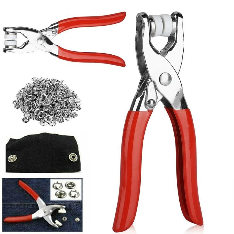 Hand Press Grommet Eyelet Plier Set