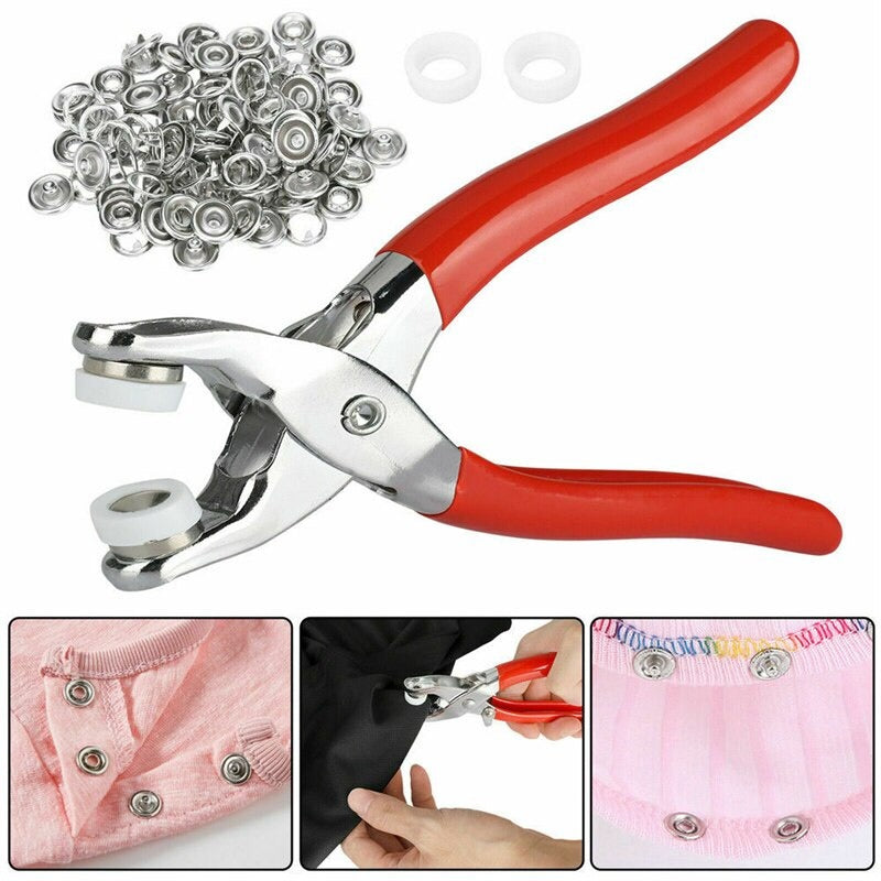 Hand Press Grommet Eyelet Plier Set