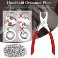 Hand Press Grommet Eyelet Plier Set