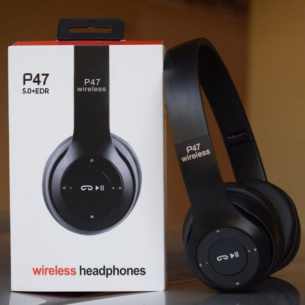 Long Listening Battery Fast Charging Wireless Bluetooth 5.1 Headphones – P47 Model