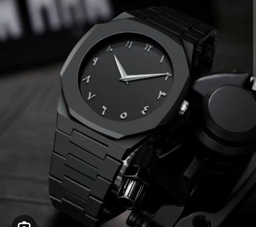 Full BLACK AURA Quartz Watch – Lightweight Design With Black Box