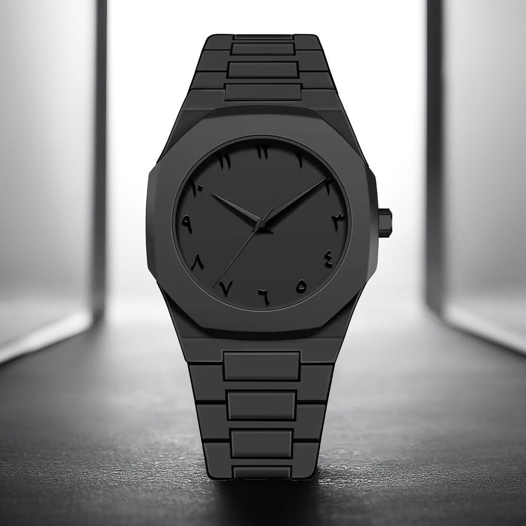 Full BLACK AURA Quartz Watch – Lightweight Design With Black Box