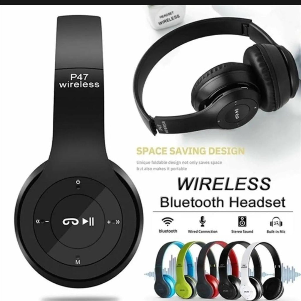 Long Listening Battery Fast Charging Wireless Bluetooth 5.1 Headphones – P47 Model