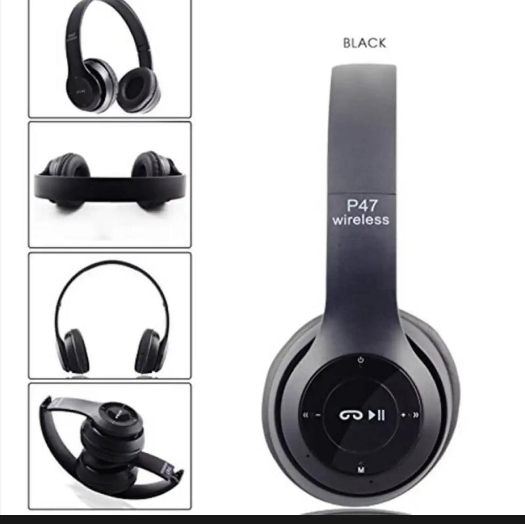 Long Listening Battery Fast Charging Wireless Bluetooth 5.1 Headphones – P47 Model