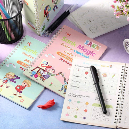 4 Packs Reusable Writing Book