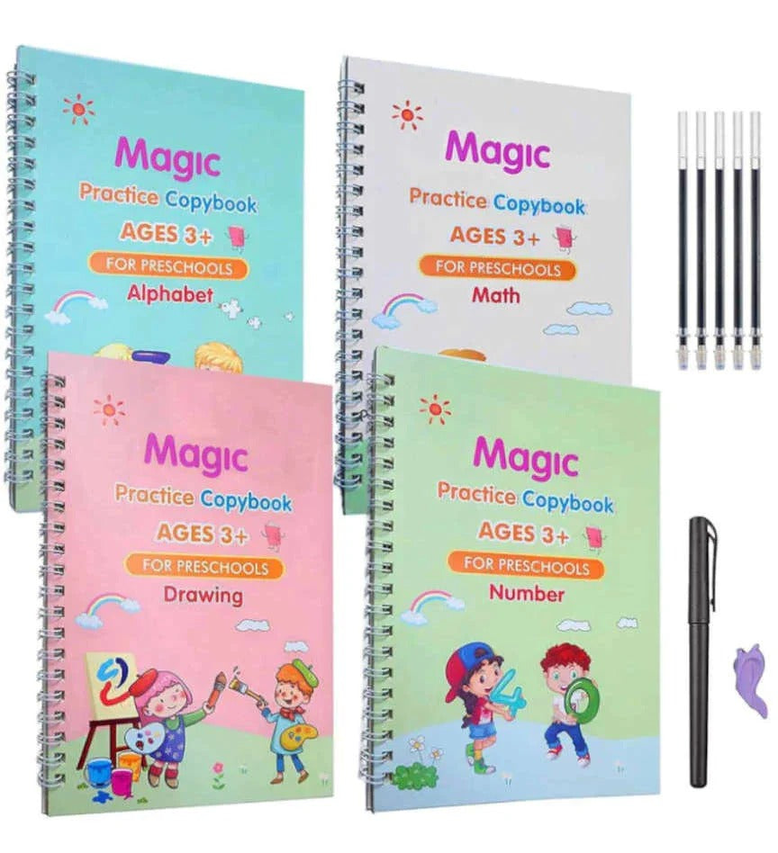 4 Packs Reusable Writing Book
