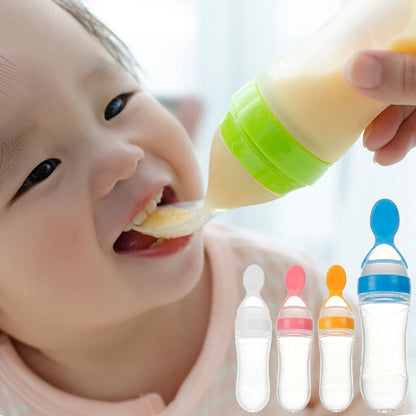 90ml Silicone Feeding Bottle with Spoon